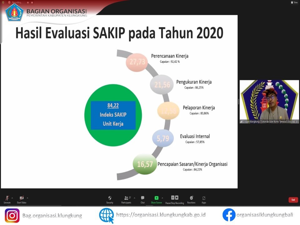 Persiapan Paparan Sistem Akuntabilitas Kinerja Instansi Pemerintahan (SAKIP) oleh kepala Organisasi Perangkat Daerah (OPD)