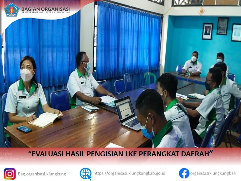 EVALUASI HASIL PENGISIAN LKE PERANGKAT DAERAH