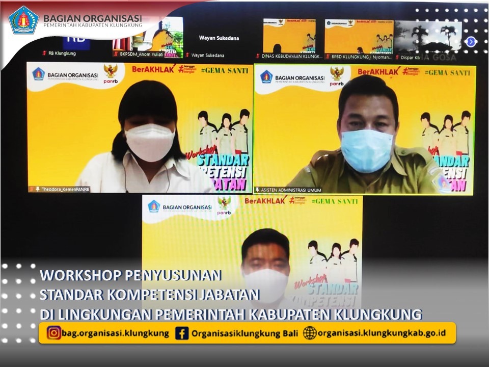 WORKSHOP PENYUSUNAN STANDAR KOMPETENSI JABATAN DI LINGKUNGAN PEMERINTAH KABUPATEN KLUNGKUNG