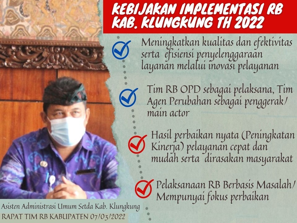 RAPAT KOORDINASI PELAKSANAAN MONITORING REFORMASI BIROKRASI TAHUN 2022