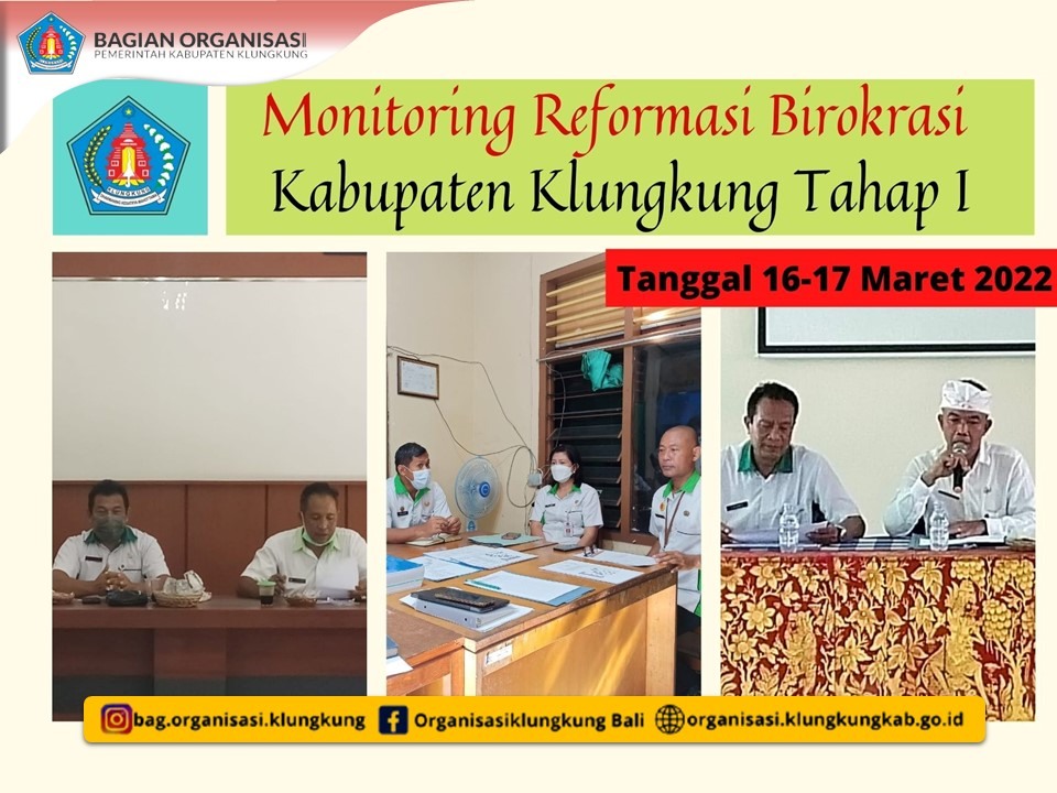 PERIODE KETIGA MONITORING REFORMASI BIROKRASI TAHAP I TAHUN 2022