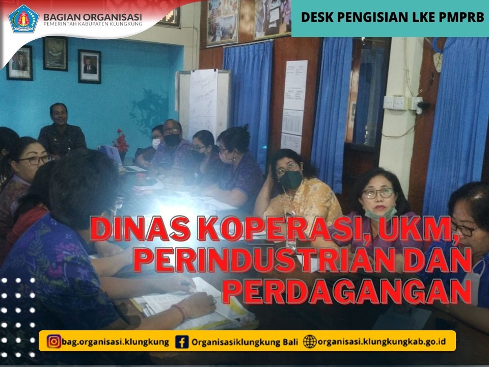 PENGISIAN LKE PMPRB DINAS KOPERASI, UKM,  PERINDUSTRIAN DAN PERDAGANGAN