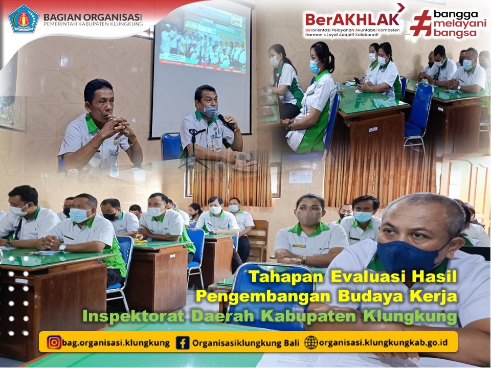 Evaluasi Hasil Pengembangan Budaya Kerja Inspektorat Daerah Kab. Klungkung