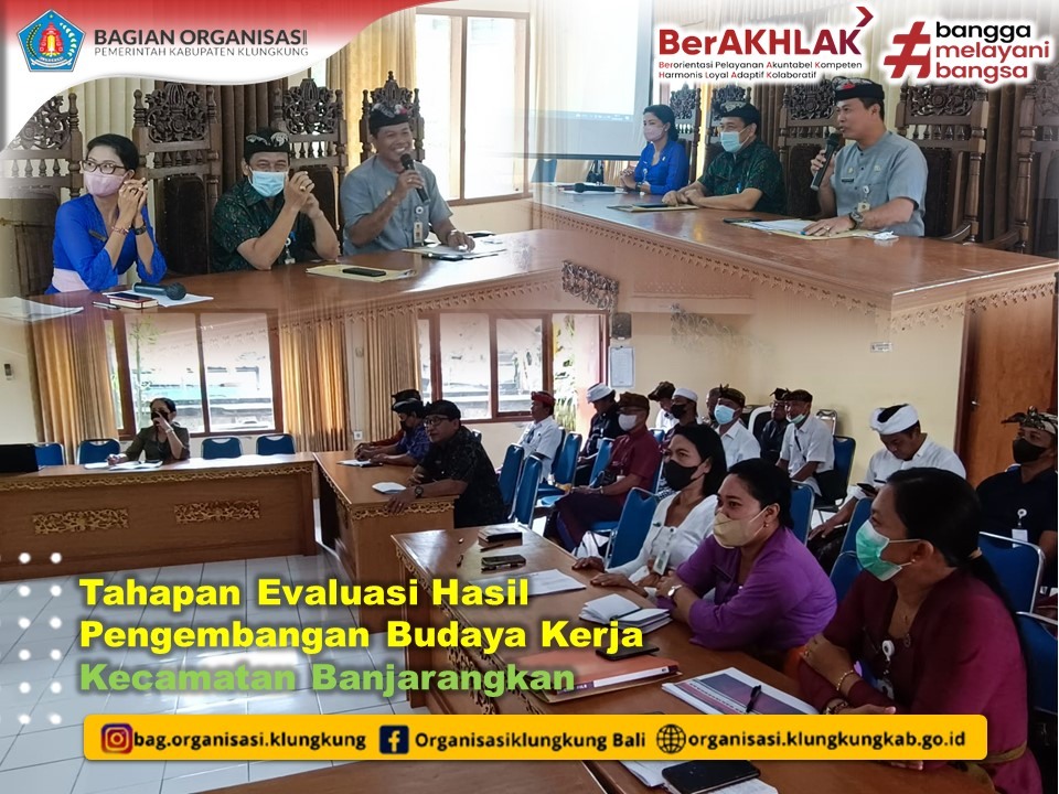 Evaluasi Hasil Pengembangan Budaya Kerja Kecamatan Banjarangkan