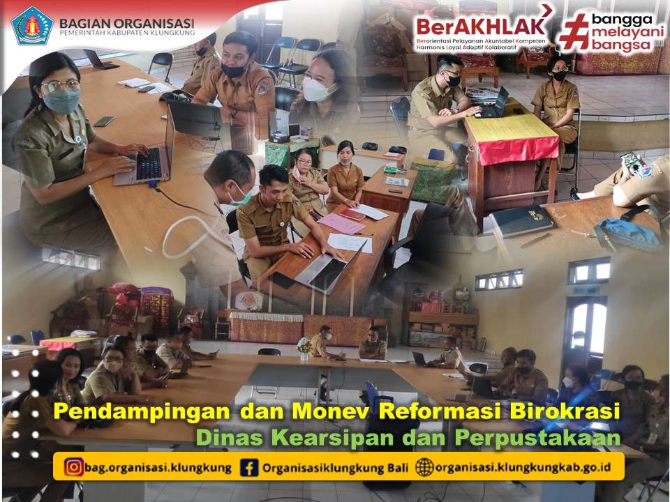 Pendampingan dan Monev Reformasi Birokrasi di Dinas Karsipan Dan Perpustakaan