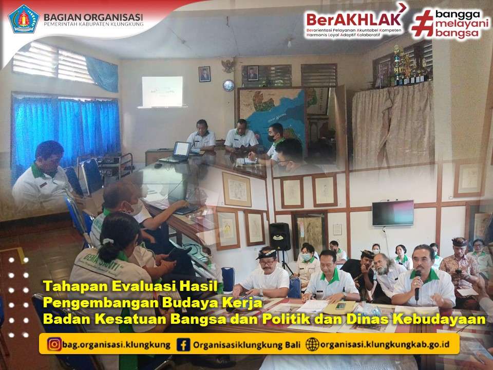 Evaluasi Hasil Pengembangan Budaya Kerja Badan Kesatuan Bangsa dan Politik Kab. Klungkung Kab. Klungkung