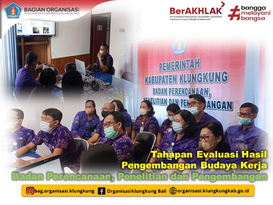 Evaluasi Hasil Pengembangan Budaya Kerja Badan Perencanaan, Penelitian dan Pengembangan