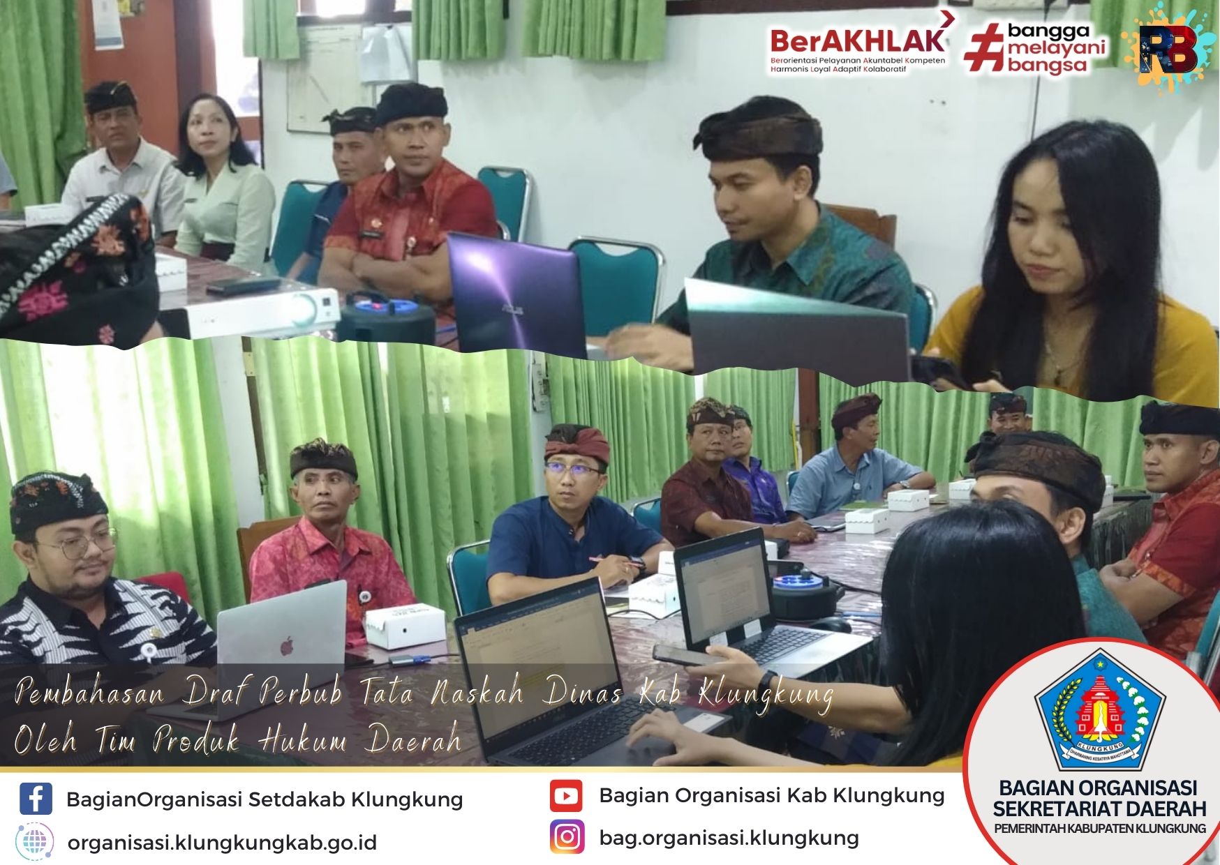 Pembahasan Ranperbup tentang Tata Naskah Dinas di Lingkungan Pemerintah Kabupaten Klungkung
