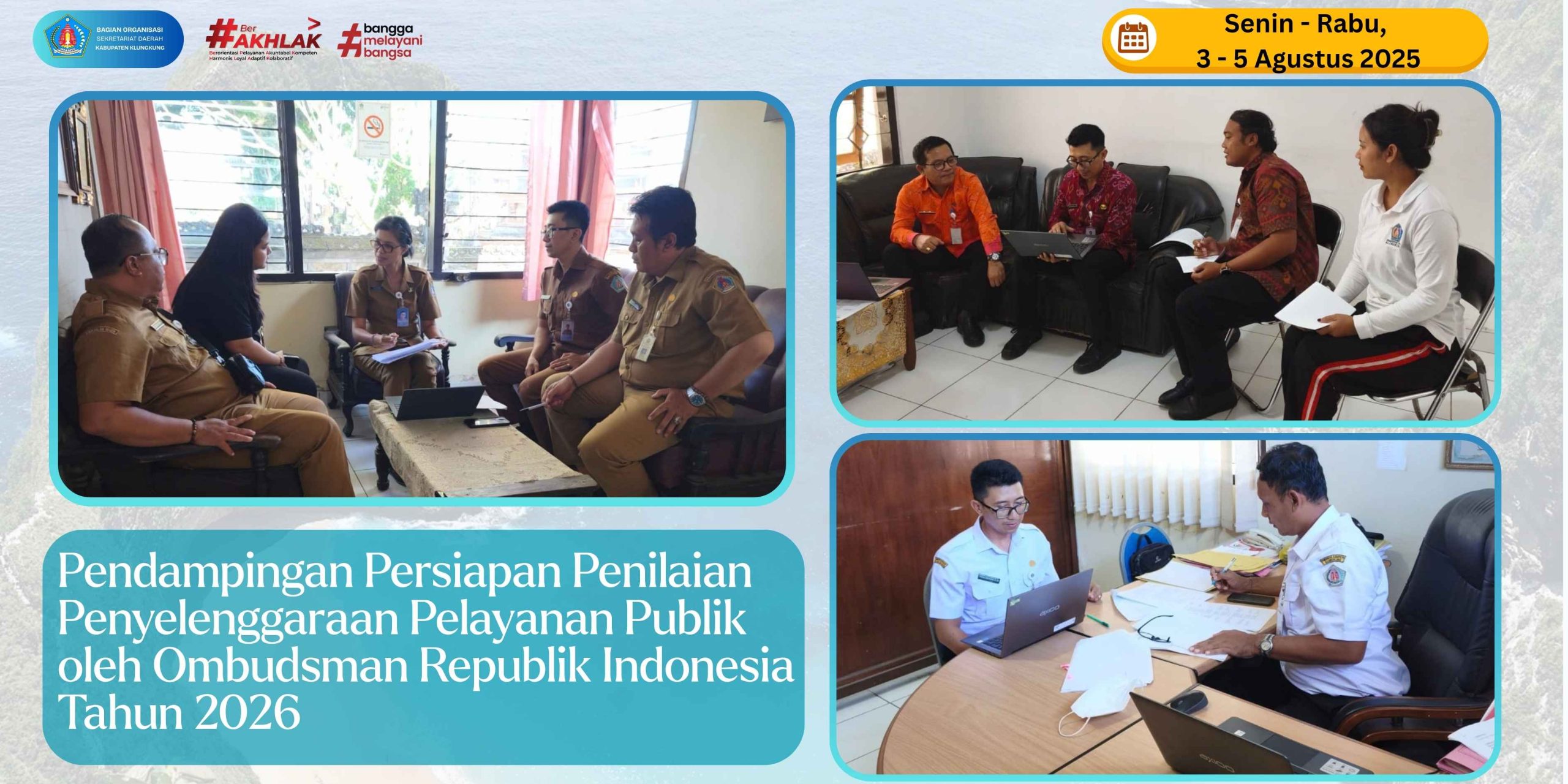 Bagian Organisasi Sekretariat Daerah Kabupaten Klungkung melakukan Pendampingan Penilaian Penyelenggaraan Pelayanan Publik oleh Ombudsman Republik Indonesia Tahun 2026